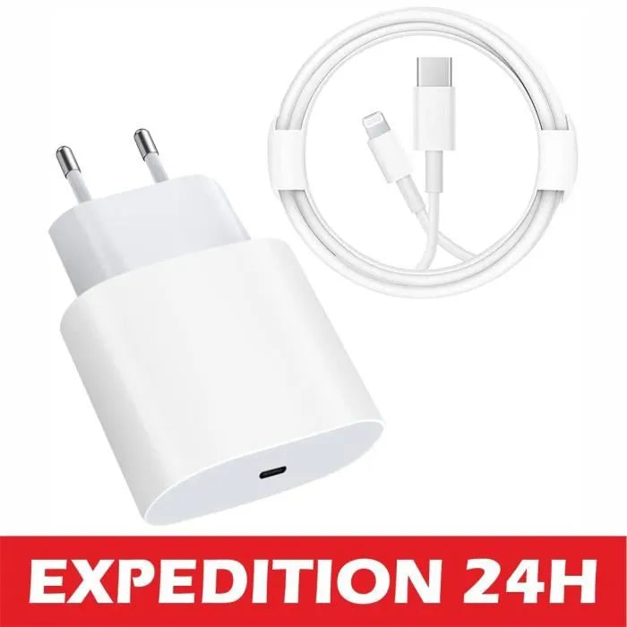 ZISONIX 20W USB-C Fast Charger Cable Adapter for iPhone 13/12/11/XR/Xs/Max/8/7